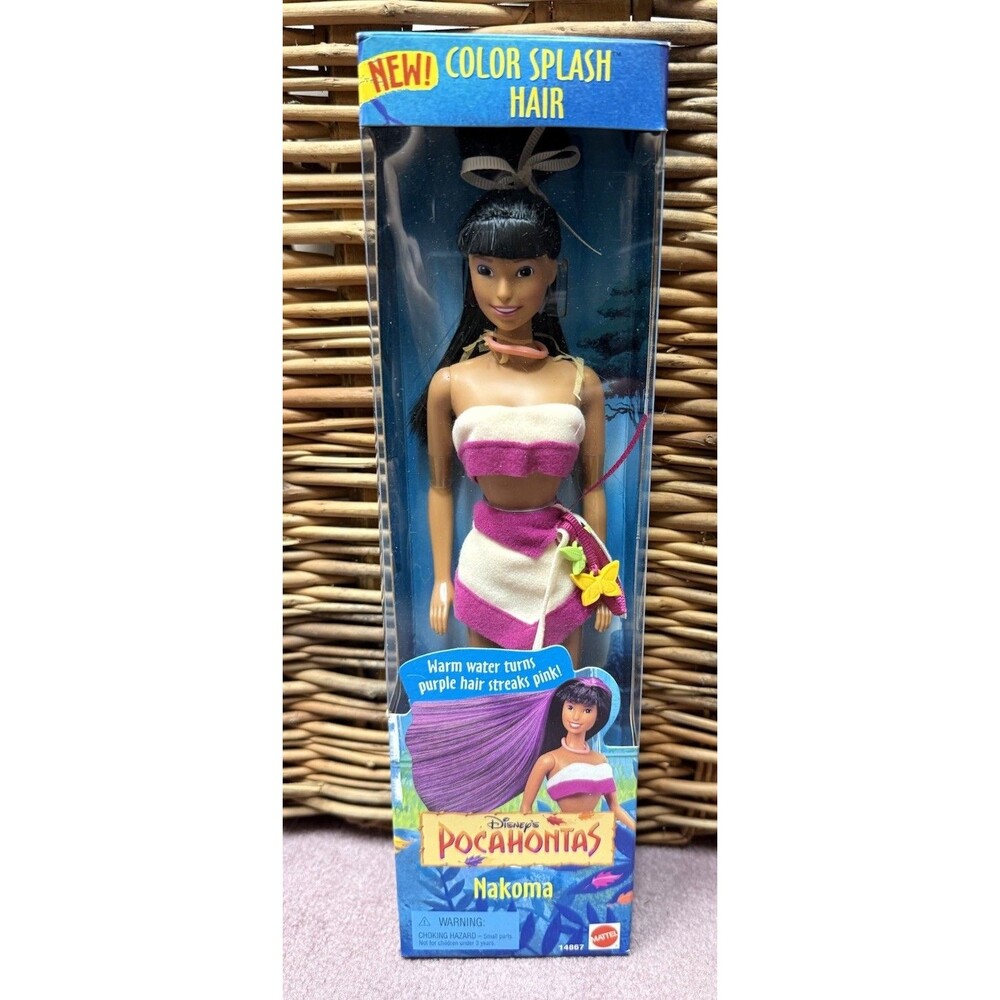 Disney Pocahontas Nakoma Doll 1995 Mattel Color Splash Hair Brand New